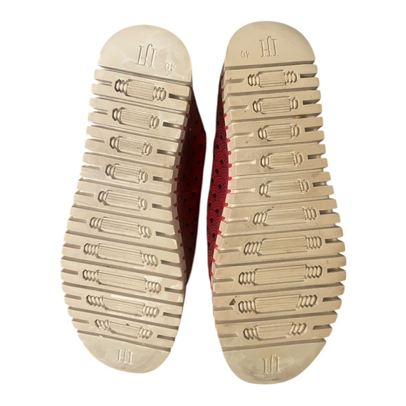 Ilse Jacobsen HORNBAEK Women's Red Tulip Flat Slip-On Low-Top Size 10 - Picture 6 of 6